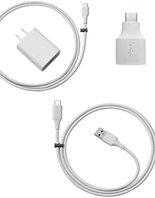 Cargar imagen en el visor de la galería, Cargador oficial de Google Pixel para Pixel 3 y todos los teléfonos Pixel, paquete de cable de carga Android con cargador de pared rápido Google de 18 W, carga cualquier teléfono USB-C (4 artículos)
