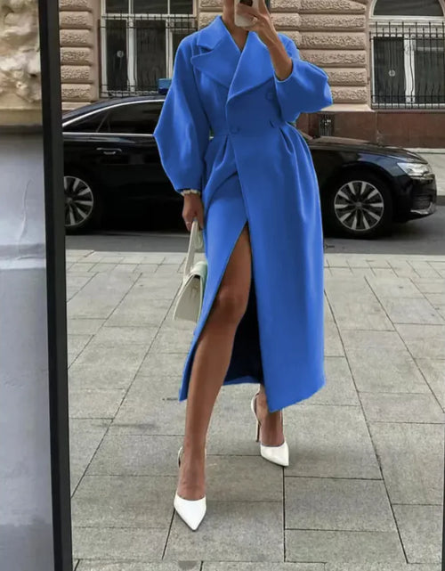 Cargar imagen en el visor de la galería, Chaqueta vintage de solapa con mangas farol
