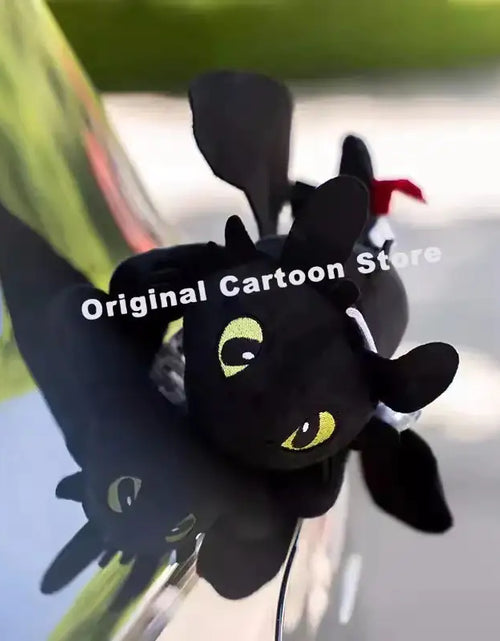 Load image into Gallery viewer, Original Car Roof Teeth Flying Dragon Plush Toy Doll Ornaments Car Accessories Trunk Decorate Motorcycle Helmet Accessories

