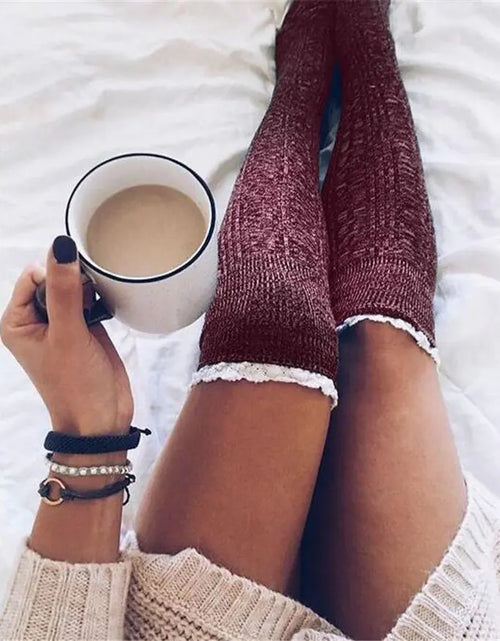 Load image into Gallery viewer, Knit Socks - Mid Calf Length Knitted Socks
