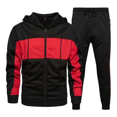 LBL Leading the Better Life Mens Casual Tracksuits Long Sleeve Jogging Suits Sweatsuit Sets Track Jackets and Pants 2 Piece Outfit Black 2XL