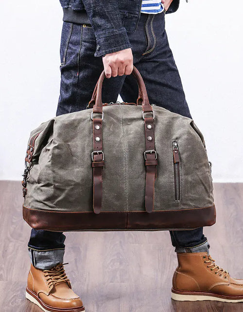 Load image into Gallery viewer, Large Waterproof Canvas Travel Bag for Men

