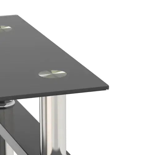 Load image into Gallery viewer, 1-Piece Modern Tempered Glass Tea Table Coffee Table End Table, Square Table For Living Room, Black
