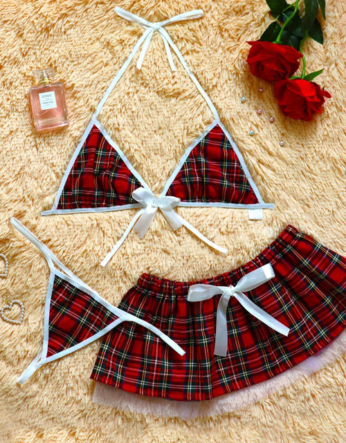 Cargar imagen en el visor de la galería, Lencería sexy de colegiala, vestido de dormir, ropa de noche, lencería, babydoll para mujer, EE. UU.
