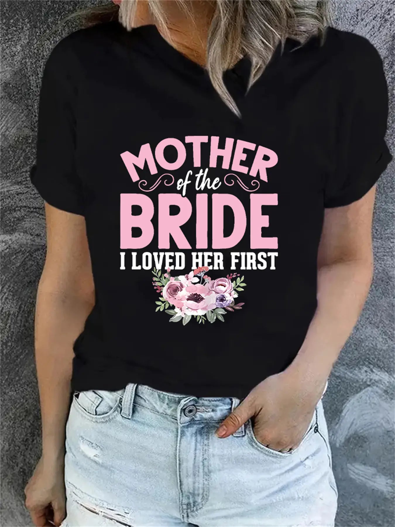 Plain Print Matching Family Short Sleeve T-Shirts