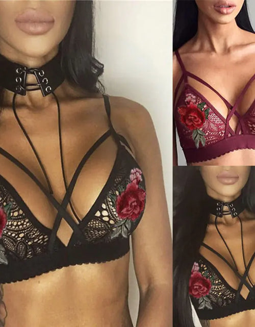 Load image into Gallery viewer, Lace Embroidered Lingerie Cami Bra
