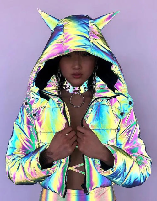 Load image into Gallery viewer, Reflective Jacket, Warm Coat, Women's Cotton Padded Jacket
